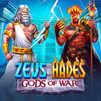 Zeus vs Hades - Gods of Warメイン画面 - 5x5リール、ゼウスとハデスの激闘が特徴の神話スロット