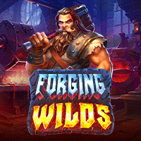 Forging Wildsメイン画面 - 5x3リール、鍛冶屋の道具と粘着ワイルドが特徴の武器鍛造スロット