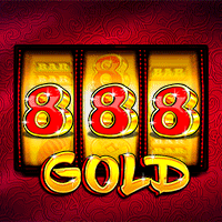 888 Goldメイン画面 - 3x3リール、黄金の8とクラシックシンボルが特徴のレトロスロット