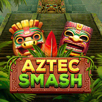 "Aztec Smashメイン画面 - 7x7グリッド、スマッシュ機能とタンブルウィンが特徴のアステカテーマスロット"