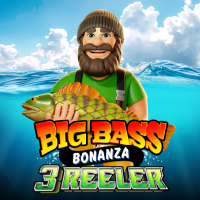 "Big Bass Bonanza 3 Reelerメイン画面 - 3x3リール、釣り人とビッグバズーカ機能が特徴のコンパクトスロット"