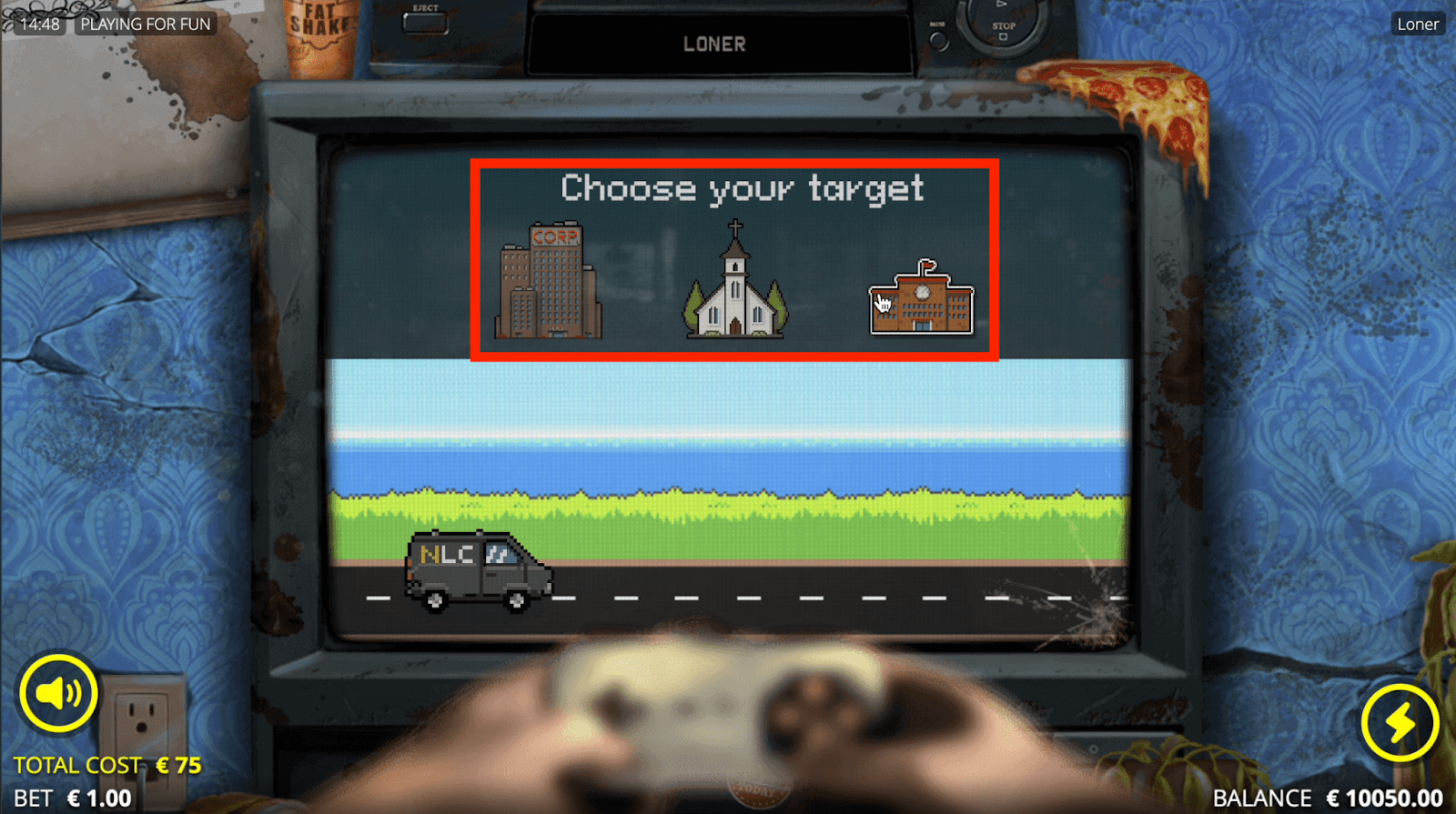 a video game with a video game controller