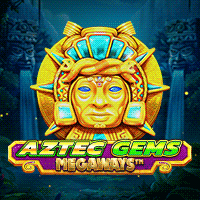 Aztec Gems Megawaysメイン画面 - 3x8リール、宝石とマルチプライヤーリールが特徴のアステカスロット