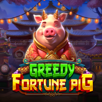 Greedy Fortune Pigメイン画面 - 5x3リール、拡張ワイルドと福豚が特徴の開運スロット