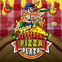 Peppe is Pepperoni Pizza Plazaメイン画面 - 5x6リール、ピザの具材とゴールデンワイルドが特徴の料理テーマスロット