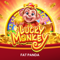 Lucky Monkeyメイン画面 - 3x3リール、猿と黄金のポットが特徴の賞金機能スロット