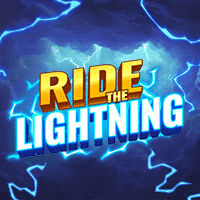 Ride The Lightningメイン画面 - 3x3リール、電撃とワイルドマルチプライヤーが特徴の9ライン高変動スロット